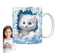 Tasse À Café Pour Chat,chat Tasse En Céramique 11oz,Tasse À Café Mug Mignon Chat,Tasse Mug Cadeau Frère Anniversaire Créative Tasse De Chaton,pour Offrir Aux Amoureux Des Chats