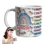 Tasse à café pour enseignant, tasse à thé en céramique 3D, tasse à thé de 300 ml, tasses à café, cadeaux scolaires, vaisselle en céramique, thé café, boissons pour enseignants