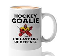 Tasse à café pour gardien de but de hockey - Blanc - 325 ml - Goalie The Last - Game on Ice - Joueur de hockey unique - Stratégie
