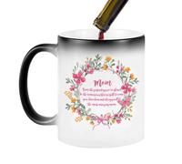 Tasse à café pour maman - Tasse magique sensible à la chaleur pour café | Tasse amusante en céramique à changement de couleur pour maman, de la part de son fils ou de sa fille, parfaite pour un