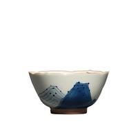 Tasse à café pour restaurant tasse à thé chinois voyage tasse à café peint à la main paysage tasse hôte sous glaçure couleur Kung Fu tasse à thé céramique chinoise simple tasse à thé rétro tasse à
