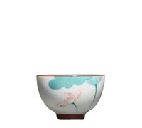 Tasse à café pour restaurant Tasse à thé chinois Voyage Tasse à café Porcelaine blanche peinte à la main Petite tasse à thé sous glaçure Couleur Kung Fu Service à thé Tasse à thé Maison Tasse à café