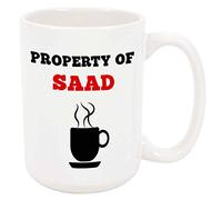 Tasse A Cafe Propriété de Saad Tasse à cafe Maison 2 pièces | TaRillant Tasses Réutilisable Mugs Hommes DéPart