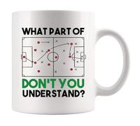 Tasse A Cafe Qu'est-ce que vous ne comprenez pas dans le football ? Tasse | Anniversaire 2 pièces / 330 ml Humour Mugs Grand teint Tasses à cafe Entreprise Famille