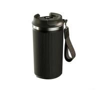 Tasse à café rechargeable avec mélangeur automatique, 8,6 x 17,3 cm, 500 ml, gobelet à mélange automatique pour chocolat chaud de voyage (noir)