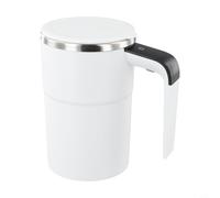 Tasse à café rechargeable en acier inoxydable 380 ml avec batterie de 155 mAh de type C pour la maison, le bureau, les voyages (blanc)