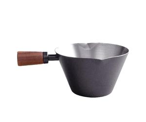 Tasse à café - Récipient doseur de café résistant à la chaleur de 90 ml, tasse à verser avec poignée en bois, jauge d'extraction professionnelle | pour bureau, enc