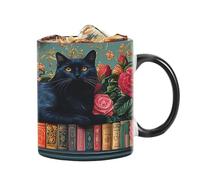 Tasse à café résistante à la chaleur 350 ml - Tasse de lecture pour bibliothèque, maison, dortoir d'étudiant, hôtel, appartement, auteurs, amateurs de lecture, thé, lait
