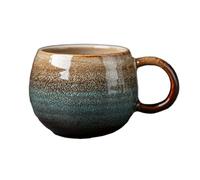 Tasse à café rétro en céramique 340 ml - Dégradé blanc et bleu