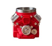 Tasse À Café Rétro Moteur V8 - Tasse À Boisson À Double Paroi, Récipient À Lait Vintage, Verres De Garage Fantaisie | Moteur Créatif De Gobelet À Jus Isolé Pour Les Ingénieurs En Mécanique, Pères, Pet