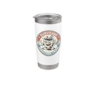 Tasse à café rétro « Surviving Another Year » Gobelet isotherme en acier inoxydable double paroi