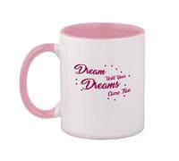 Tasse A Cafe Rêvez jusqu'à ce que vos rêves deviennent réalité (Roses) Mug | Anniversaire Lot de 2-330ml Rillant Mugs Humour Tasses à café Saint-Valentin Maitresse