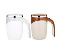 Tasse à café rotative avec technologie d'agitation magnétique pour une meilleure consistance des boissons, fabriquée en acier inoxydable 304 et plastique de qualité alimentaire (blanc)