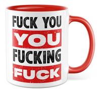 Tasse à café sarcasme avec inscription en allemand - Cadeau Fuck you fucking fuck - Tasse à café 330 ml en céramique - Humour Ironie Motivation collègues de travail