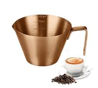 Tasse à café Shot - tasses à café en acier | set de tasses à avec poignée et échelle, tasse à café en acier inoxydable, mesureur à café