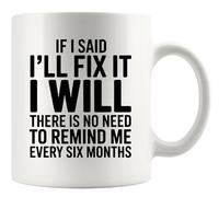 Tasse à cafe Si je dis que je vais le réparer, je le ferai. Mécanicien | Tasse A Cafe Gamers 2 pièces / 330 ml Réutilisable Tasses A Cafe Rillant Tasses à cafe Amie Bureau