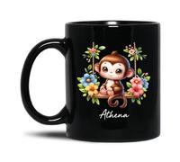 Tasse À Café Singe Céramique Mug Personnalisé Mug À Café Durable Mugs pour Maman Cadeaux Réconfortants Meilleures Amies 330Ml