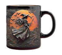 Tasse à café sorcière - 325 ml - Tasse de petit-déjeuner en céramique avec motif magique - Vaisselle du matin gothique - Tasse à café en faïence - Collection à thème pour fêtes d'anniversaire