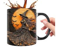 Tasse à café sorcière - Tasses à d'Halloween | Tasse élégante en céramique pour Halloween, 350 ml, belle tasse de décoration de sorcière, tasse à boire élégante, tasse à café d'Halloween