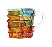 Tasse à café sur le thème des livres, décoration originale en verre 3D pour boissons - Tasses à café inspirées des livres pour la maison, la cuisine, le bureau, le bar, les femmes, les hommes, les