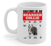 Tasse À Café Tableau des Bearded Collies Noir Et Blanc Tasse À Thé Personnalisé Céramique Mug Odeurs pour Meilleures Amies Souvenir 330Ml
