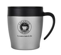 Tasse à café, Tasse à café en inox, Tasse à café isotherme, Tasse à eau, Tasse à café avec cuillère et couvercle