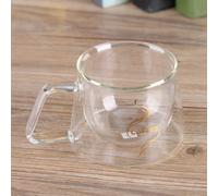 Tasse à café, tasse à café en verre, tasse à eau en verre, tasse en verre isolée, tasse en verre à double paroi