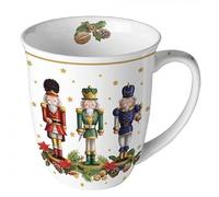 Tasse à café - Tasse à thé - 0,4 l - En porcelaine fine - Pour Noël, Avent - Motif casse-noisette