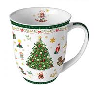 Tasse à café - Tasse à thé - 0,4 l - En porcelaine fine - Pour Noël, l'Avent (arbre de Noël)