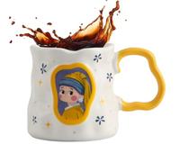 Tasse À Café - Tasse À Thé En Céramique 380 Ml | Verres Esthétiques Résistants À La Chaleur, Tassee Sur Le Thème Du Chef-d'œuvre Européen, Tasses À Café Mignonnes, Tasses Amusantes Ou Thé, Lait, Eau,