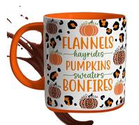 Tasse à Café - Tasse En Céramique D'Halloween, Boissons D'automne | 400 Ml De Saison Mignon Pour Boissons D'automne Avec Décor De Thanksgiving Spectral Pour Adultes Femmes Pour