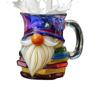 Tasse À Café - Tasse En Céramique Peinte À La Main Avec Livre 3D, Tasses À Café Amusante, De Marque En Forme De Pile De Verre | Pour La Famille Amis Boissons Anniversaires Maison Intérieur Voyage