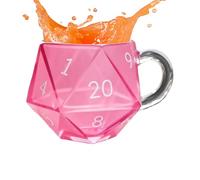 Tasse À Café - Tasse En Verre À Dés Polyédriques, Tas-se D20 Game Night | Verres Créatifs Pour Amateurs De Fantaisie | Tassee De Petit-déjeuner Pour La Routine Matinale, Le Lieu De Travail
