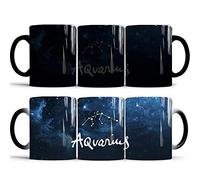 Tasse à café Tasse Magique, Mug effet thermique Mugs Change De Couleur en Fonction De La Température du Liquide （Verseau)