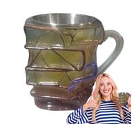Tasse à café | Tasse portable peinte avec design de livre pour boissons, tasse vintage en acrylique pour restaurant, maison, cuisine, hôtel, voyage, boissons, jus