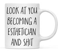 Tasse A Cafe Te voilà en train de devenir esthéticienne ! Mug à café Evjf | 2 PièCes Réutilisable Tazza Colazione Rillant Tazzine Caffè Maison Anniversaire