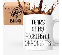 Tasse à café Tears Of My Pickleball Opponent - Tasse Pickleball - Cadeau pour homme et femme - 325 ml - Cadeau pour les amateurs de pickleball - Imprimé des deux côtés - Passe au micro-ondes et au
