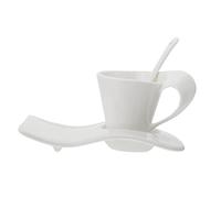 Tasse à café tenues blanches ensemble de vaisselle en porcelaine osseuse ensemble de vaisselle tasses à expresso avec tasses à expresso en porcelaine osseuse tasses à expresso en porcelaine blanche