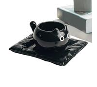 Tasse à café thème chat - Poignée de support en porcelaine, tasse inspirée des animaux de compagnie, fonction ďe maintien đe la température, accessoire décoratif pour boisson à longue queue | Ţasse à