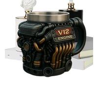 Tasse à café thermique à thème moteurs avec résistance à la chaleur | tasse thermique de 30 cl multifonction pour cocktail whisky thé bière eau pour usage quotidien