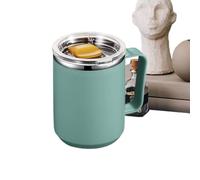 Tasse à café thermique de 450 ml, à double paroi en acier inoxydable avec poignée, couvercle hermétique coulissant, tasse isotherme portable, réutilisable, pour la maison, le bureau, l'extérieur
