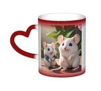 Tasse à café thermique en céramique avec inscription « Mother and Child Rats » - Cadeau amusant - 325 ml
