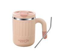 Tasse à café thermique : tasse étanche à double paroi | Bouteille d'eau isolée en acier inoxydable de 480 ml (avec poignée et couvercle), articles de voyage hautement isolés, solutions pour bébé