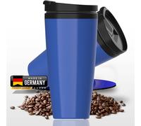 Tasse à café to go - Tasse thermique anti-fuite 350ml pour les amateurs de café et de thé - Tasse isolante à double paroi sans BPA Germany - standard-bleu PS