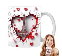 Tasse à café Tour Eiffel de Paris, Tasse à café Tour Eiffel - Tasse à thé en céramique - Tasse à café unique et innovante avec effet pour femmes, hommes, fête d'anniversaire