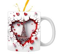 Tasse à café Tour pour femmes, Tasse à café Tour de Paris, Tasses à café en céramique Tour Tasse à eau | Tasse à café unique et innovante avec effet pour femmes, hommes,