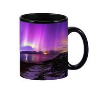 Tasse à café transformant la couleur - Céramique | Tasse sensible à la chaleur | Design aurores boréales | Tasse magique pour boissons chaudes et froides | Parfait pour les amateurs de café