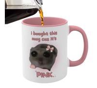 Tasse à café Triste Hamster, Tasse Triste Hamster | Tasse en céramique amusante ornée d'un nœud papillon, Tasses à café uniques de 350 ml, tasse amusante et amusante, fait rire tout le