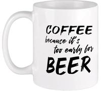 Tasse à cafe Trop tôt pour la bière, mais pas pour le café Mug à café | Saint-Valentin 2 PièCes Réutilisable Tazzine Caffe Humour Tazzine Caffè FêTe Hommes