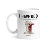 Tasse À Café Trouble Obsessionnel-Compulsif Des Poulets Mug Cadeau 330Ml | Gobelet de Voyage Porcelaine Élégant Tasse à Cappuccino pour Noël Bureau Amis